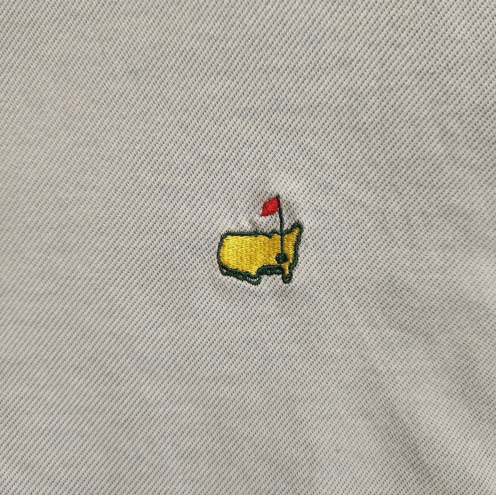 Masters Bobby Jones Collection Light Blue Cotton Golf Shirt, Sz L